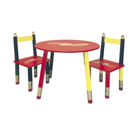 Ore International Ore International H-58 Kids Table 3-pc. Set - Red Table H-58